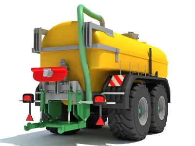 Farm Trailer 3D model by 3D-Horse