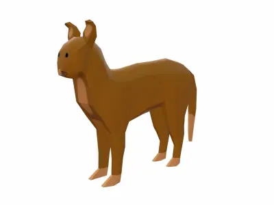 Cat Cartoon Low-poly 3D model