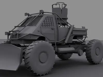armored truck 3D model from CGTrader