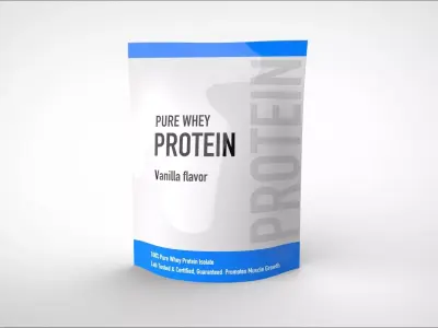 protein powder package 3D model