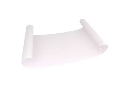 Scroll Paper v1 001 Low-poly 3D model