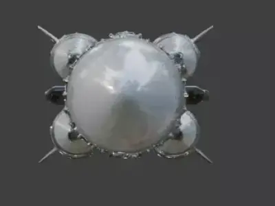 Realistic Sci-Fi Launch Vehicle 3D Model Low-poly 3D model