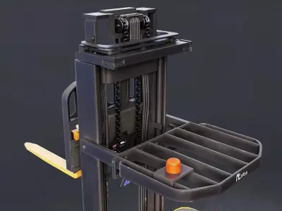 Electric Forklift Truck 3D Model Low-poly 3D model