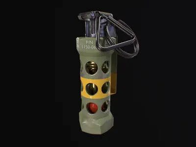 M84 Stun Grenade low poly Low-poly 3D model