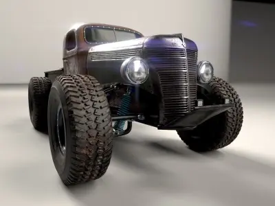 Custom Off Road Truck Low-poly 3D model