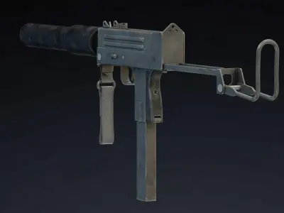 MAC 10 Low Poly Low-poly 3D model purchase