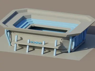 City Pack Low Poly Low-poly 3D model