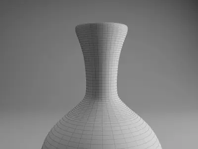 Modern Black Ceramic Vase Free 3D model
