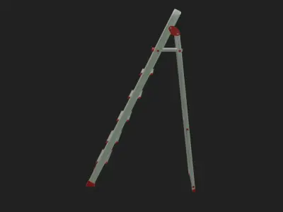 Aluminum Folding - 6 Step Ladder 3D model