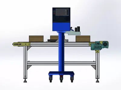 Encoder box conveyor 3D model
