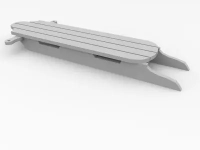 Sled Snow 3D model