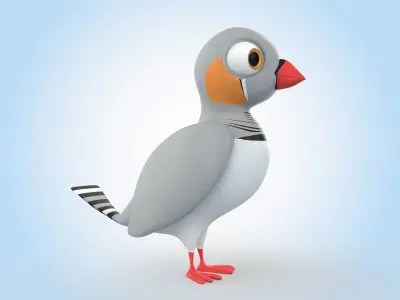 Zebra Finch 3D model
