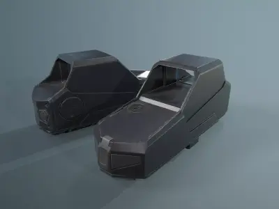 Hartman  MH-1 collimator holographic Weapon Sight Low-poly 3D model