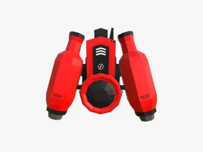 Jetpack Low Poly H02 - SciFi Character Design Low-poly 3D model