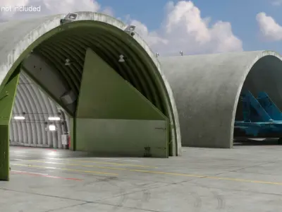  Hardened Aircraft Shelter Open 