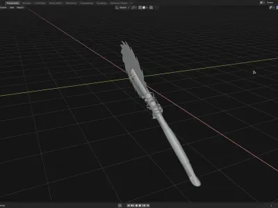 Post-Apocalyptic Saw Blade 3D model