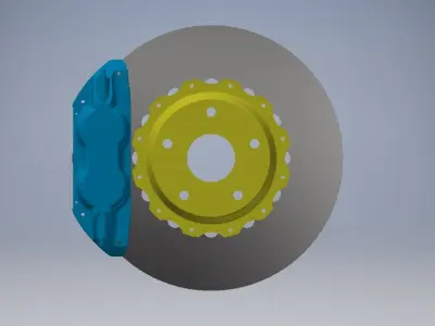Car Brake Discs Front 3d 3D model