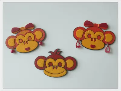 Magnet Monkey Girl Free 3D print model