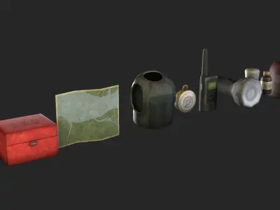 SURVIVAL PACK Low-poly 3D model