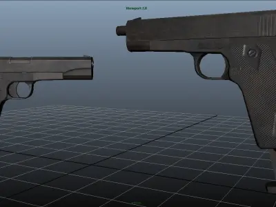 Colt 1991 Low Poly Low-poly 3D model