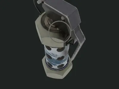 complect of  three grenades low-poly PBR game ready Low-poly 3D model