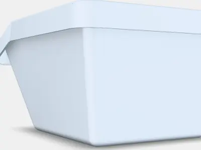 SORTERA waste garbage can with lid Low-poly 3D model