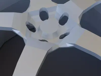 LowPoly basic JDM style rims Low-poly 3D model
