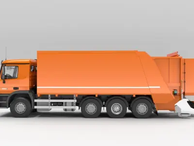 Garbage truck Mercedes-Benz Actros 3236 3D model