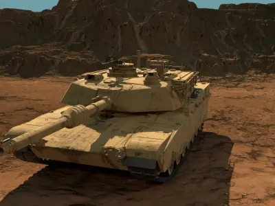 Tank Abrams M1A2 3D model