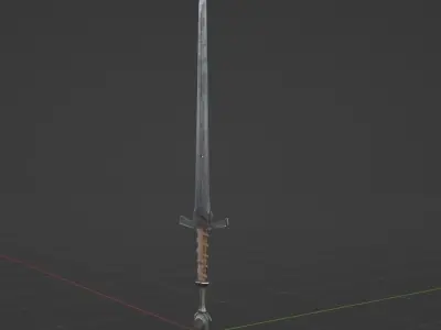 Sword Low-poly 3D model 28