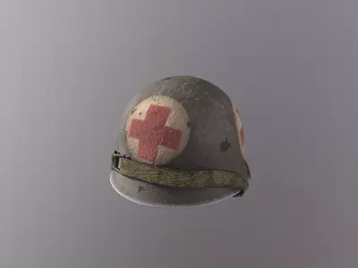 Military medical helmet 3D model 3D model