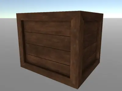 Crate wooden box Free low-poly 3D model purchase