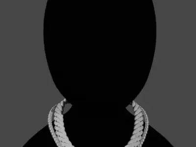 Precision forged cuban chain 3D model