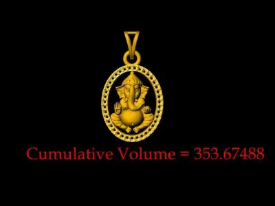 Ganpati Pendant - 0084  3D print model
