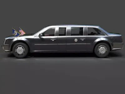 United States Presidential Limousine Ultra High-Poly Masterpiece 3D model