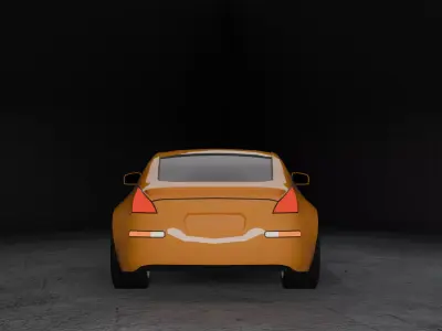Stylized Nissan 350Z - Game Ready Low-poly 3D model