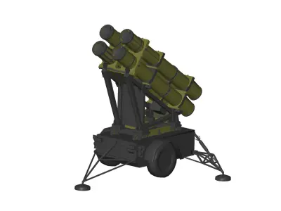 anti-aircraft air defense weapon system 3D model