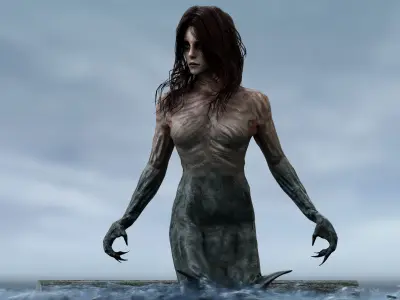 Mermaid  Low-poly 3D model