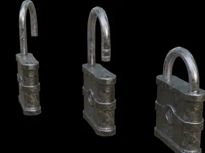 Old Padlock Low-poly 3D model purchase
