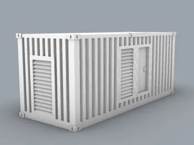 Shipping Container Low-poly 3D model shop