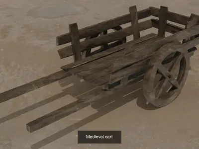 Medieval cart 3D models 3D Model Pack