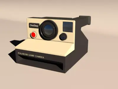 Realistic High Poly Polaroid Camera  3D model