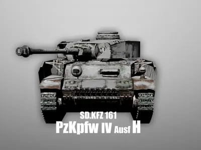 Panzer 4 - PzKpfw IV - Ausf H - Common Livery Low-poly 3D model