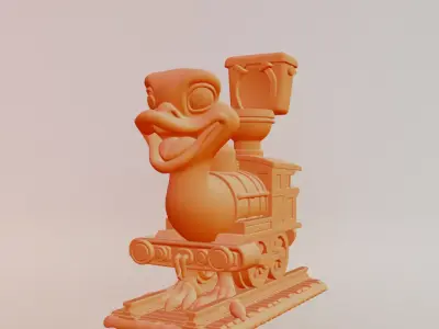 Trenostruzzo Turbo3000 Italian brainrot Printable 3D print model