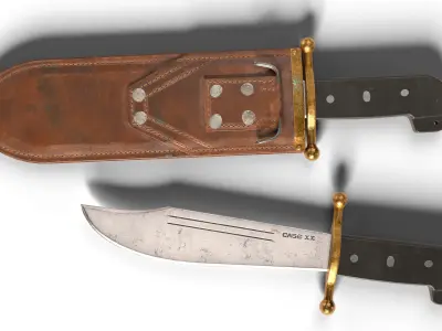Case Marine Corps Bowie v44 Low-poly 3D model