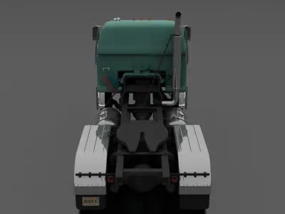 H-Series HDT-950 Semi Truck Slepper Cab 1961 Low-poly 3D model