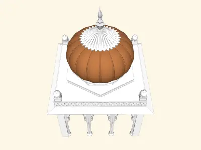 indian jodhpuri stone chatri Low-poly 3D model purchase