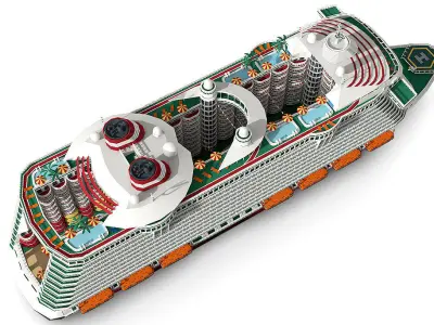 Passenger Ship Low-poly 3D model