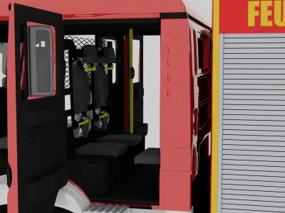 MAN TGM 4x4 Crew Cab  Feuerwehr 3D model