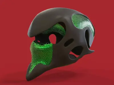 Alien Helmet Free 3D model